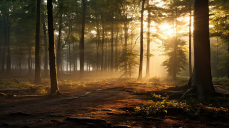 tree light branch morning scenicの素材