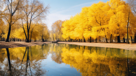 garden yellow vibrant park strikingの素材