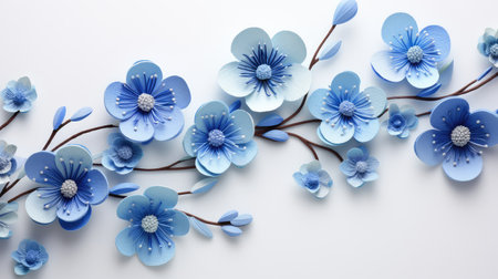 pink blossom decoration blue closeの素材