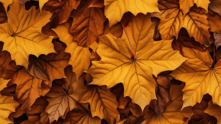 fall maple golden leaves closeの素材