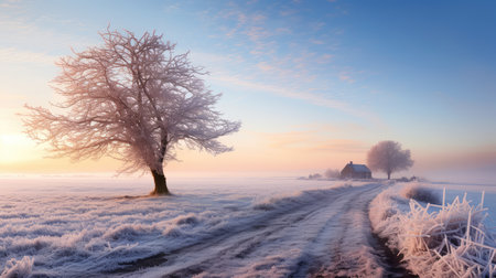 beautiful frost beauty rural frostyの素材