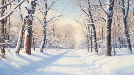 cold park view december scenicの素材