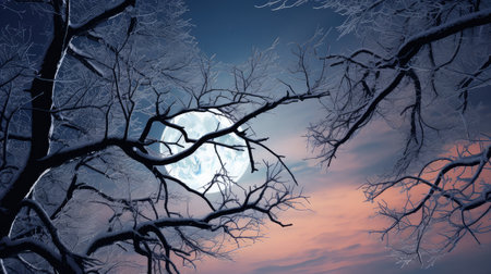 winter frozen view branch snowyの素材