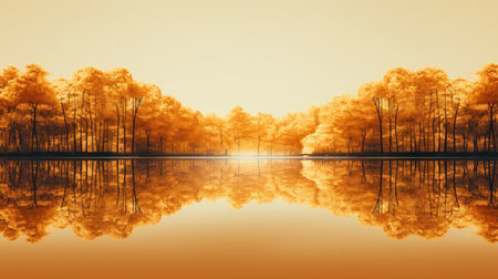 landscape fall golden concept tranquilの素材