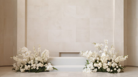 elegant decoration wedding minimalistic backgroundの素材