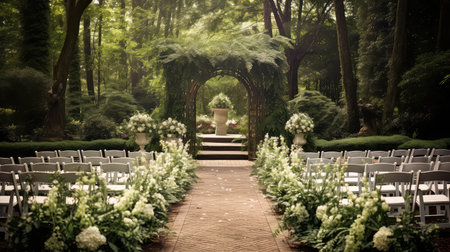 plant green wedding flowers backgroundの素材