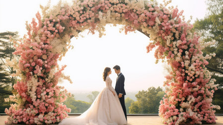 design floral wedding flowers backgroundの素材