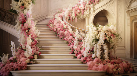 beauty elegance wedding flowers backgroundの素材