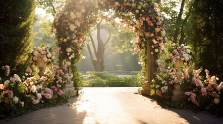 floral arrangement wedding flowers backgroundの素材