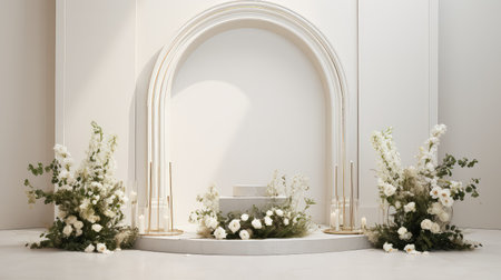 design decoration wedding minimalistic backgroundの素材