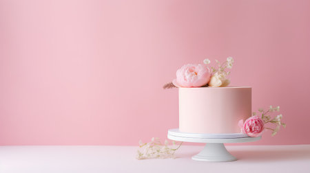pastel pink wedding minimalistic backgroundの素材