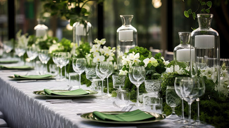 design green wedding flowers backgroundの素材