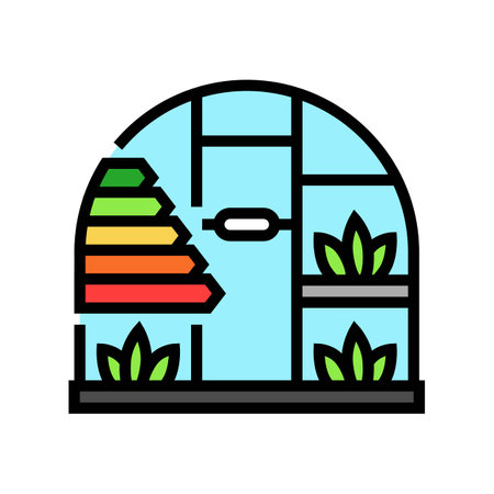eco friendly hvac color icon vector illustrationのイラスト素材