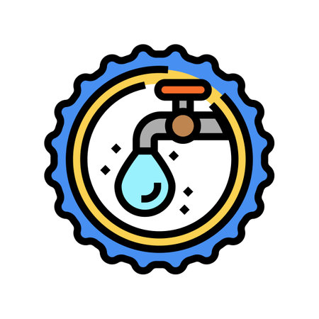 water conservation green living color icon vector illustrationのイラスト素材