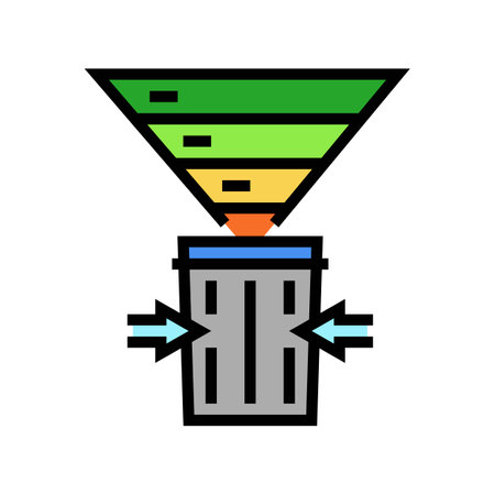 waste reduction green living color icon vector illustrationのイラスト素材