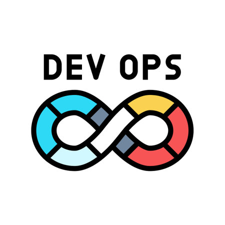 devops software color icon vector illustrationのイラスト素材