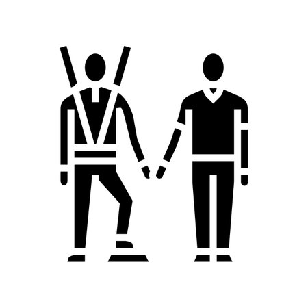 life skills training occupational therapist glyph icon vector illustrationのイラスト素材