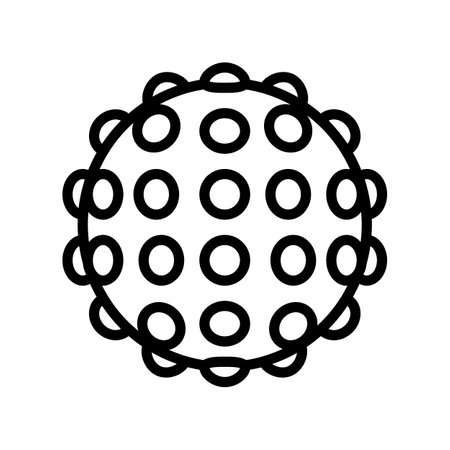 tactile toy fidget line icon vector illustrationのイラスト素材