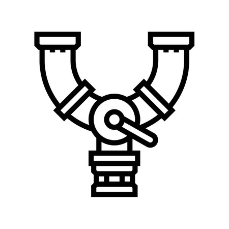 energy pipeline line icon vector illustrationのイラスト素材