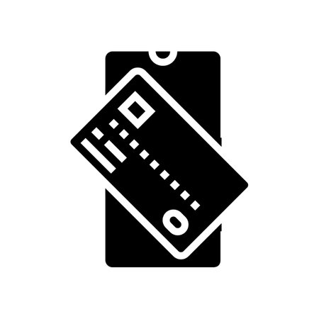 credit card phone bank payment glyph icon vector illustrationのイラスト素材
