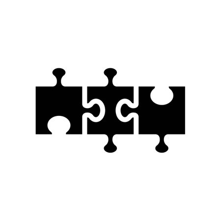 puzzle business solution glyph icon vector illustrationのイラスト素材