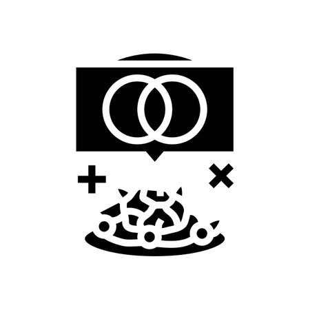 fusion cuisine restaurant chef glyph icon vector illustrationのイラスト素材