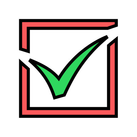 checkbox mark color icon vector illustrationのイラスト素材