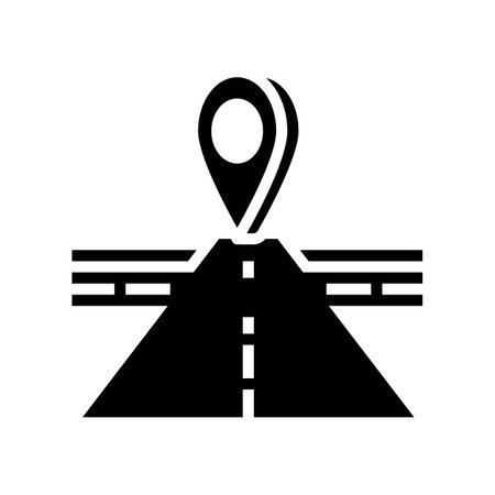 map pointer courier glyph icon vector illustrationのイラスト素材