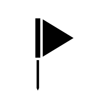 flag red pointer map location glyph icon vector illustrationのイラスト素材