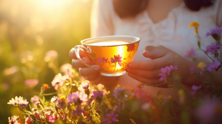 food natural tea drink wildflowerの素材