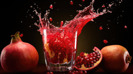 red juicy juice drink pomegranateの素材