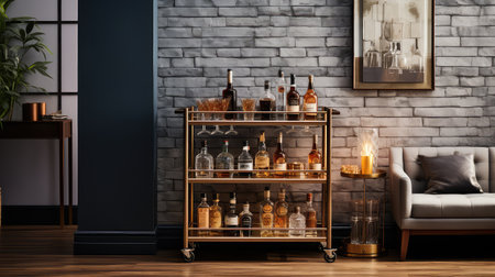 background indoors whiskey drink barの素材