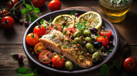 inspired meal healthy food mediterraneanの素材