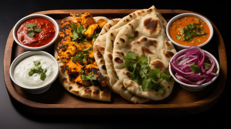 curry naan indian food tandooriの素材