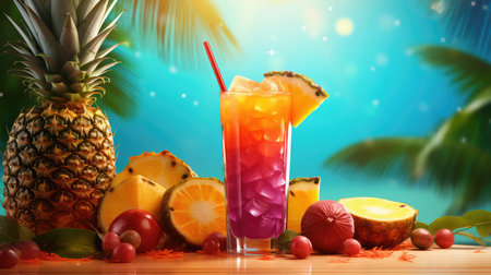 holiday refreshment juice drink tropicalの素材