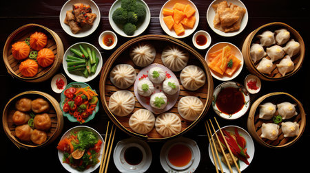 background lunch chinese food lunchtimeの素材