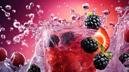 fruit carbonated soda drink bubblyの素材