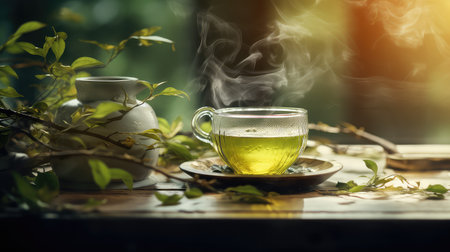 natural leaf tea drink teaの素材