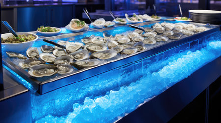 oyster ice seafood food icedの素材