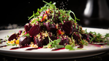 fresh salad vegan food roastedの素材