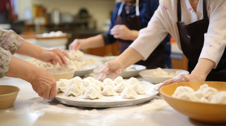traditional background chinese food dumplingの素材