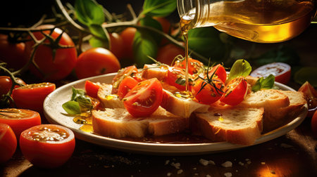 background oil italian food visuallyの素材
