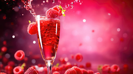 glass red cocktail drink raspberryの素材