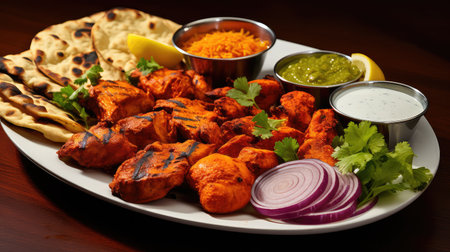 background tandoori indian foodの素材