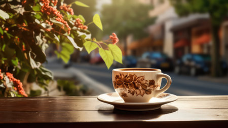 cafe break coffee drink outdoorの素材