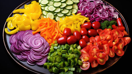 organic salad healthy food rainbowの素材