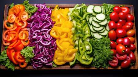 background salad healthy food rainbowの素材