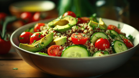 based vegetarian healthy food bowlの素材