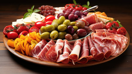 diet nutrition italian food plateの素材