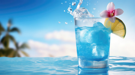 cold water cocktail drink aquaの素材